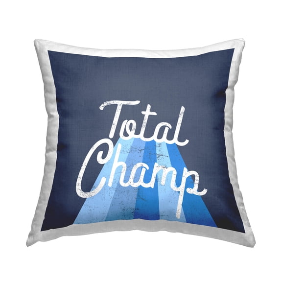 Stupell Industries Retro Total Champ Phrase Printed Throw Pillow Design by Daphne Polselli
