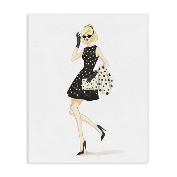Stupell Industries Eclectic Retro Trend Polka Dots Canvas Art, 30 x 40, by Ziwei Li