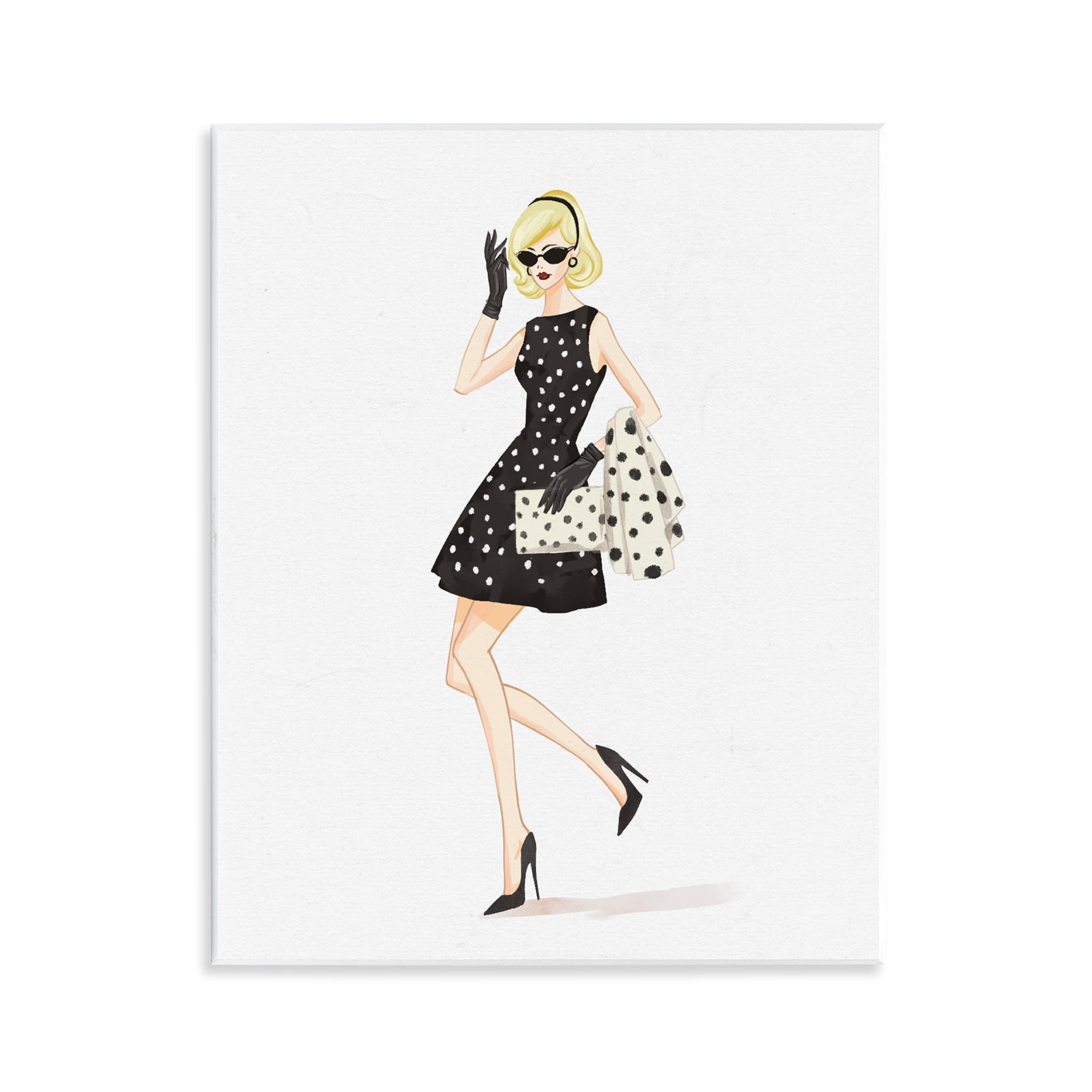 Stupell Industries Retro Trend Polka Dots Wall Plaque Art, design by Ziwei Li