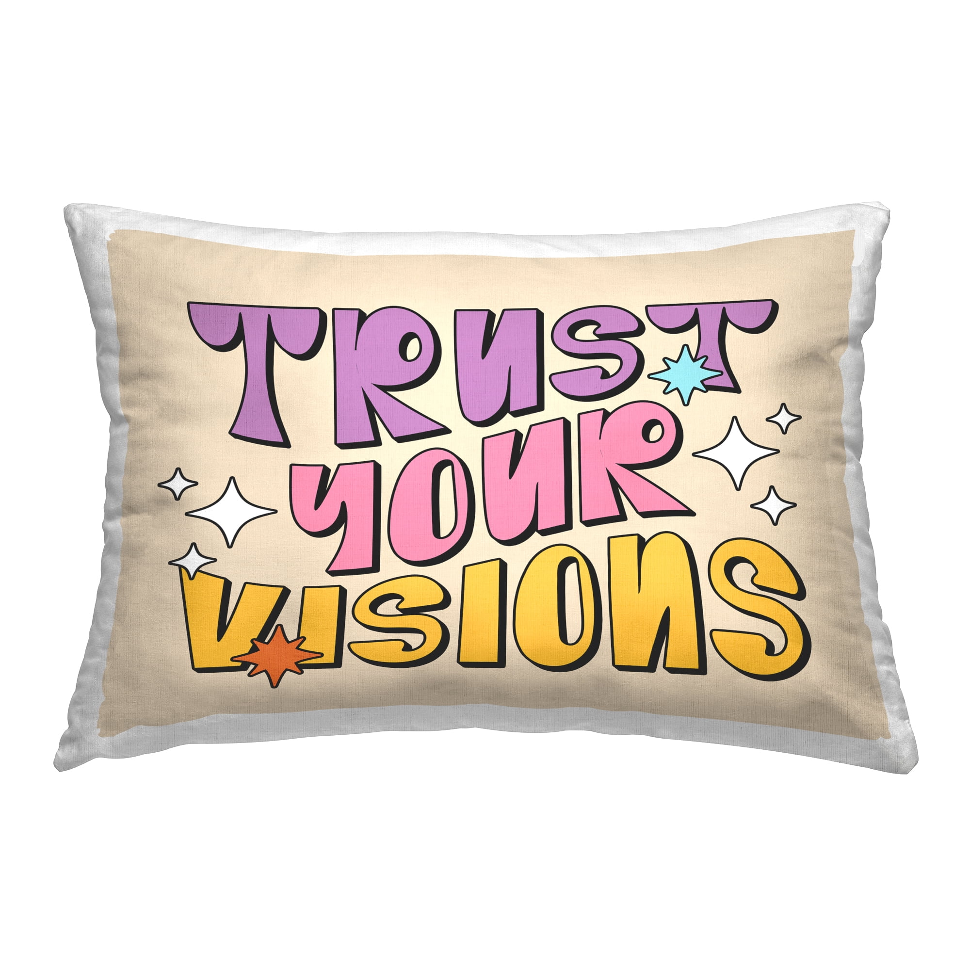 Stupell Industries Retro Trust Your Visions Decorative Printed Throw Pillow Design by Ahmed Sayeh Hussein.