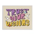 thumbnail image 1 of Stupell Industries Retro Trust Your Visions Text & Numbers Painting White Framed Art Print Wall Art, 30 x 24, 1 of 2