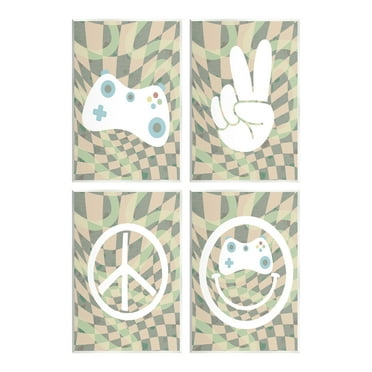 Stupell Industries Retro Video Gaming Symbols Beauty & Fashion Painting Unframed Art Print Wall Art, 10 x 15, Set of 4