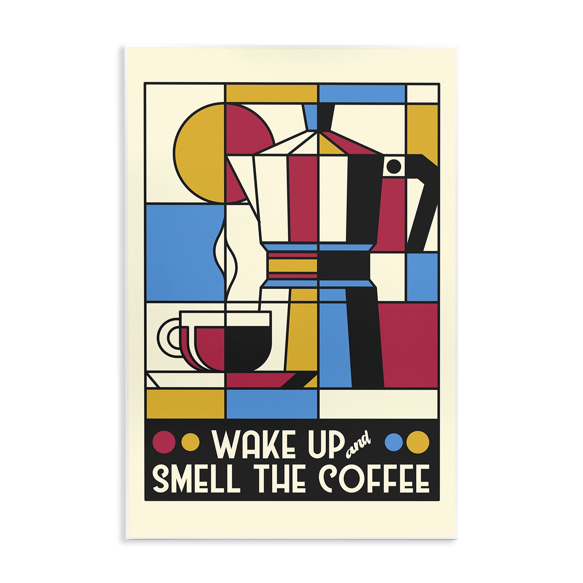 Stupell Industries Retro Wake Up & Smell Coffee Wall Plaque Art, design by Tobe Fonseca