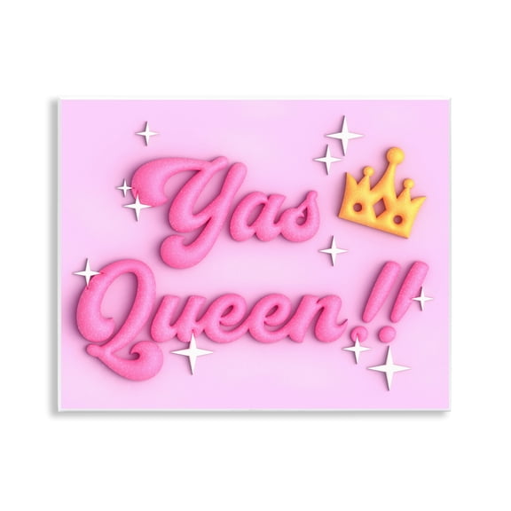 Stupell Industries Retro Yas Queen Entertainment Painting Unframed Art Print Wall Art, 14 x 11