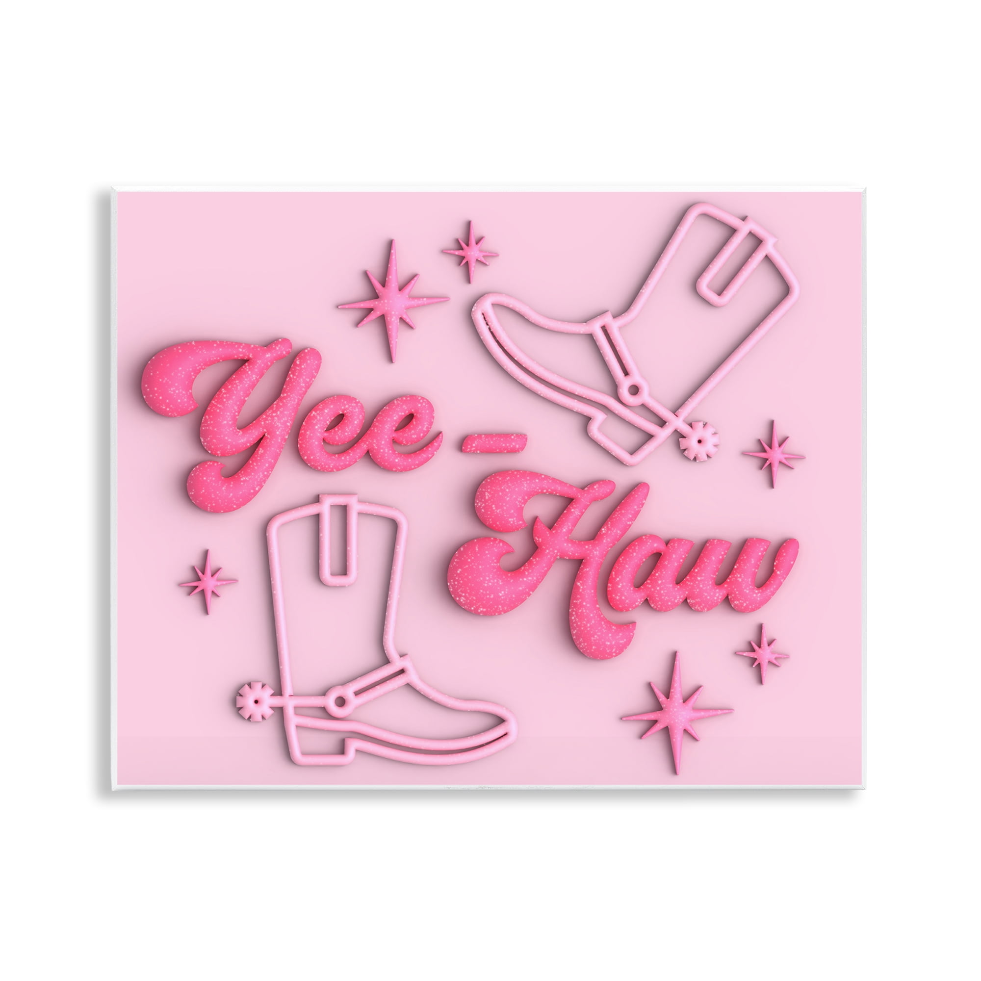 Stupell Industries Retro Yee Haw Entertainment Painting Unframed Art Print Wall Art, 14 x 11