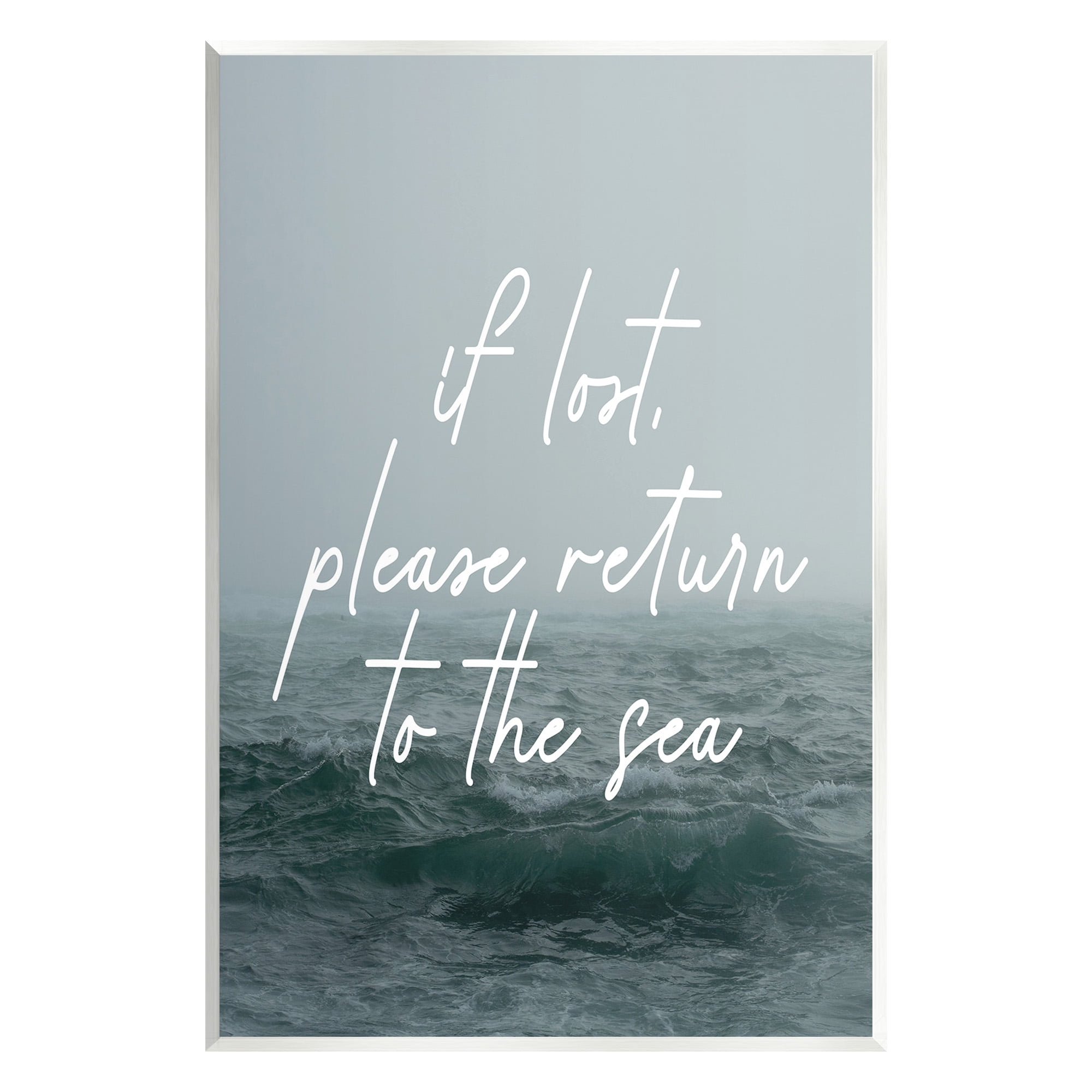 Stupell Industries Return To Sea Phrase Landscape Painting Unframed Art Print Wall Art, 10 x 15
