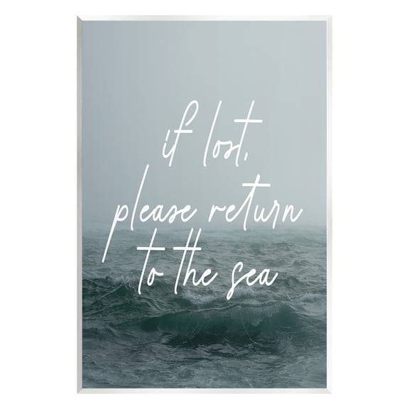 Stupell Industries Return To Sea Phrase Landscape Painting Unframed Art Print Wall Art, 10 x 15