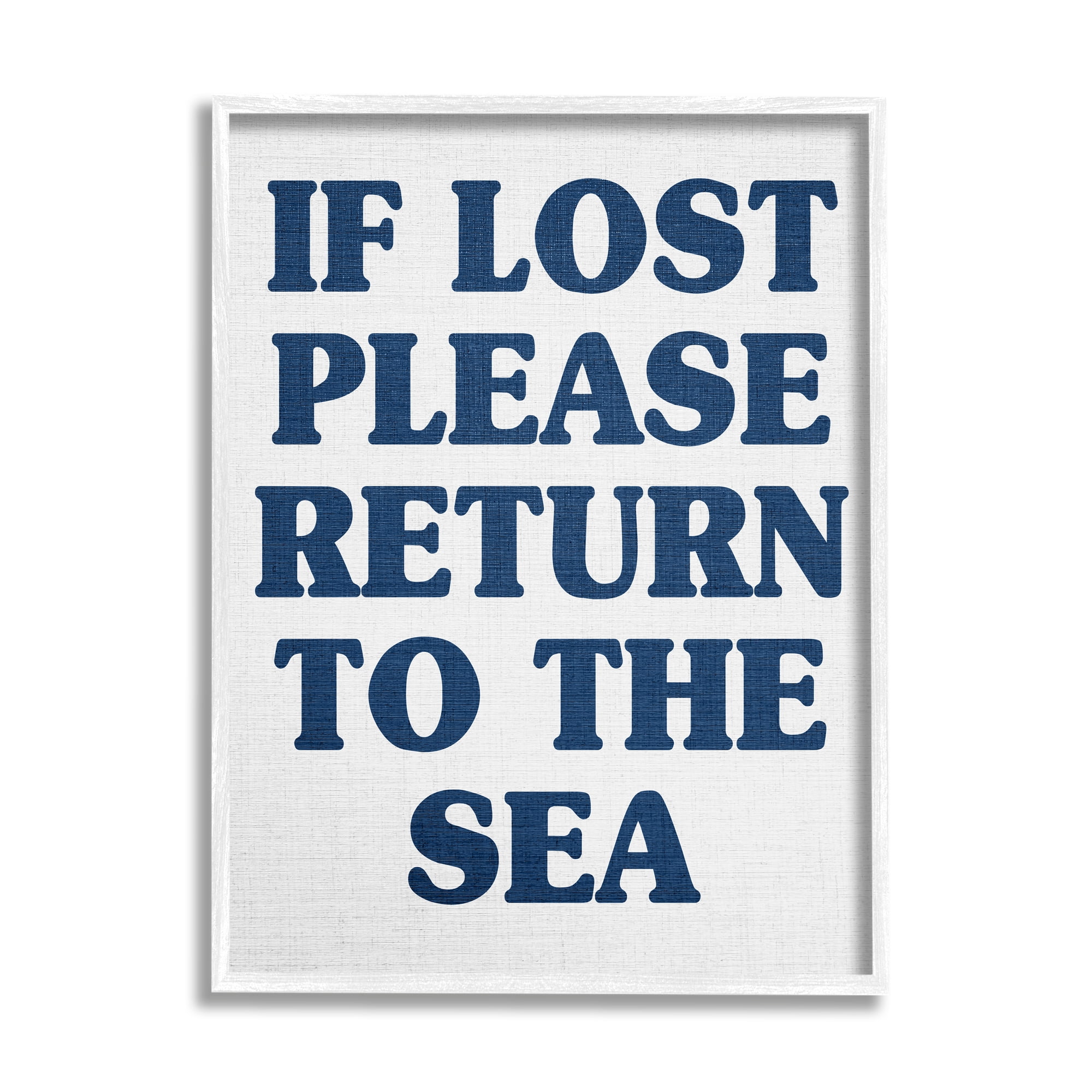 Stupell Industries Return to Sea Phrase Nature Painting White Framed Art Print Wall Art, 16 x 20