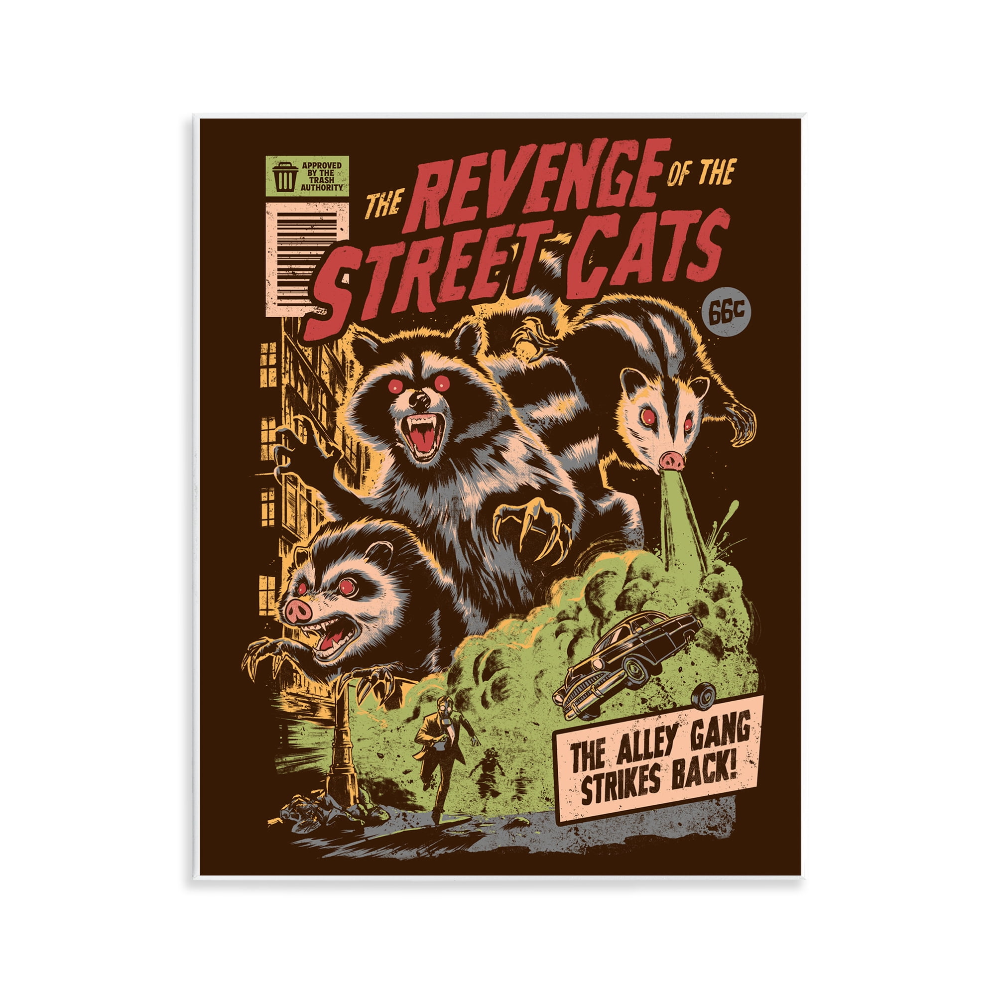 Stupell Industries Revenge Of Street Cats Wall Plaque Art, design by EduEly Designs