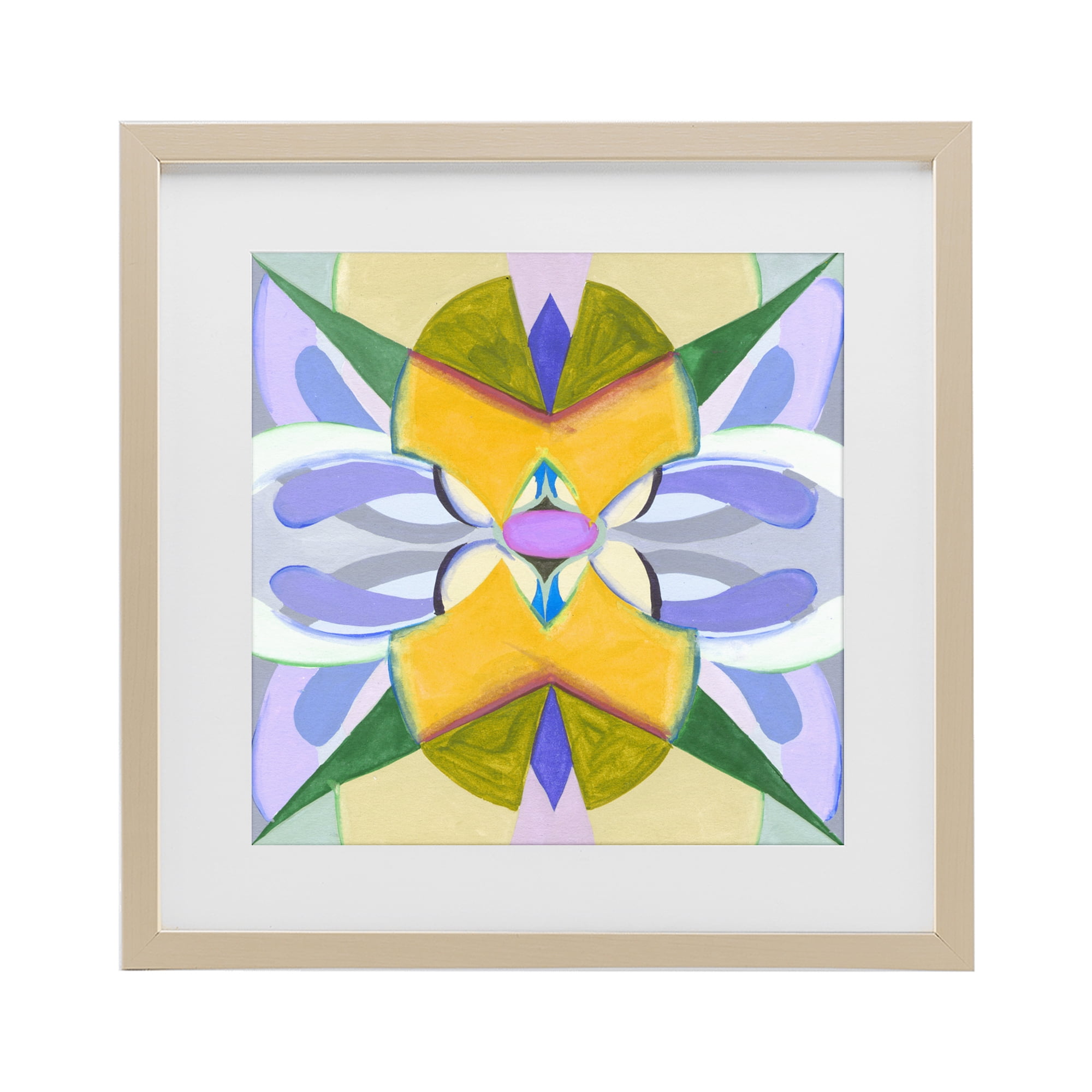 Stupell Industries Revival Kaleidoscope Symmetry Birch Framed Print Under Glass, design by Melissa Wang