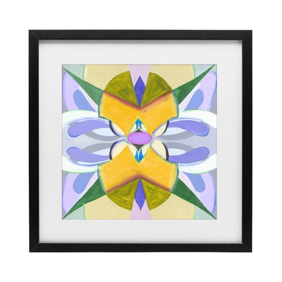 Stupell Industries Eclectic Revival Kaleidoscope Symmetry Black Framed Print Under Glass, 13 x 13, by Melissa Wang