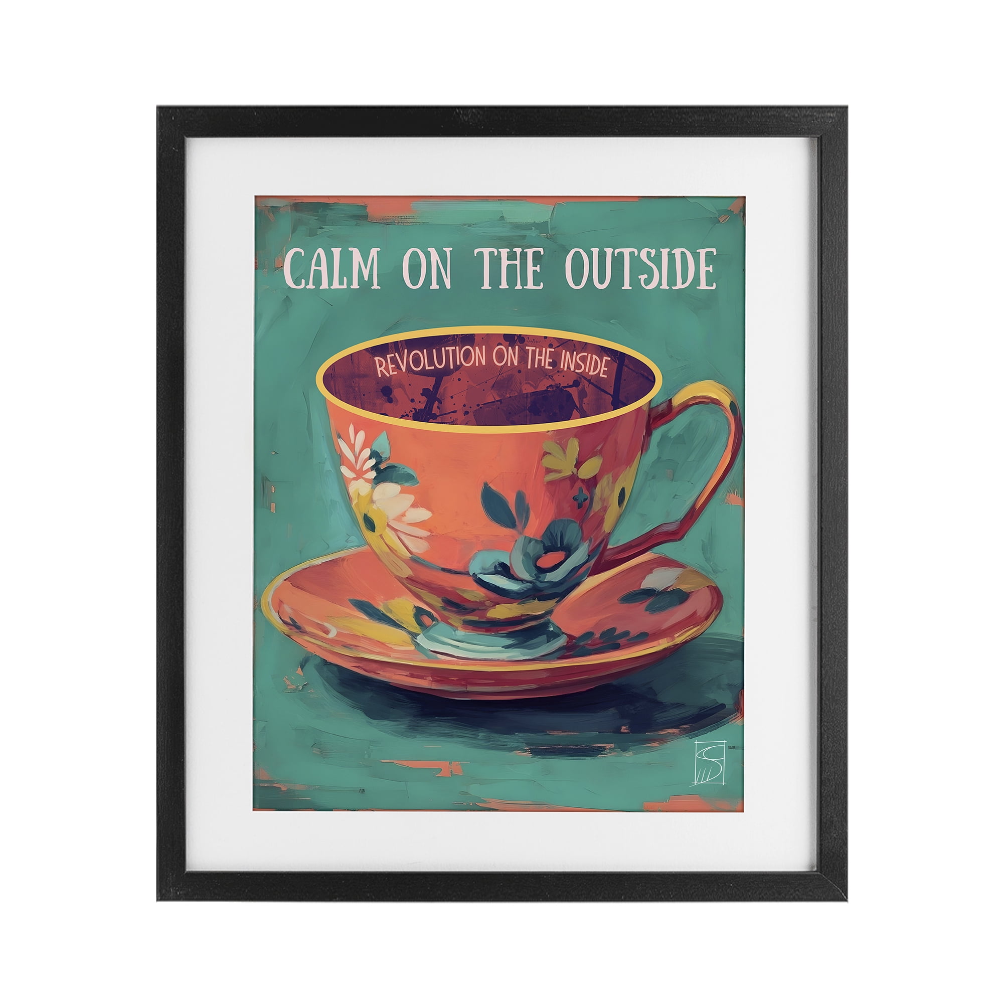 Stupell Industries Revolution On The Inside Black Framed Print Under Glass, design by Sara Culpepper