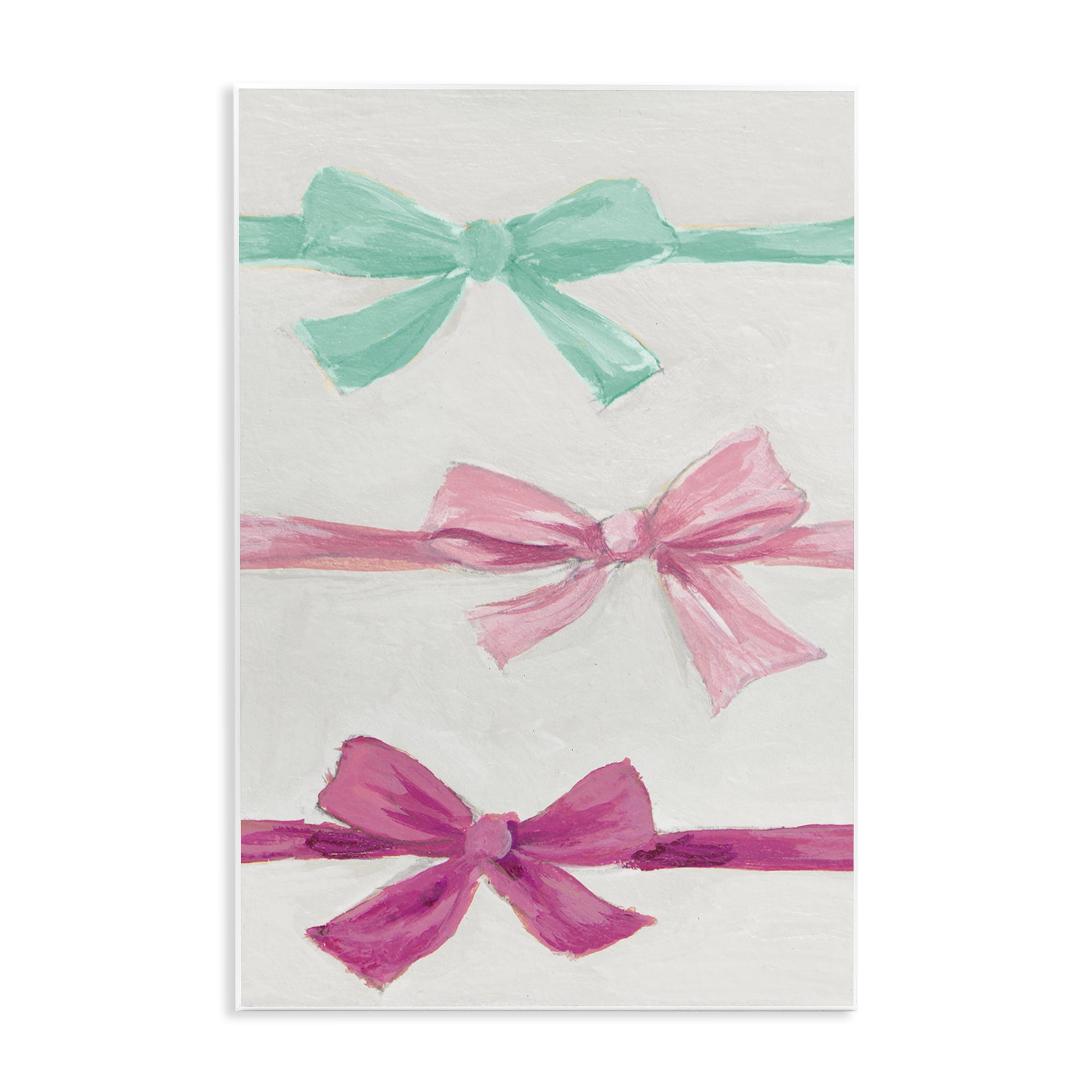 Stupell Industries Ribbon Bows Trio Wall Plaque Art, design by Lanie Loreth