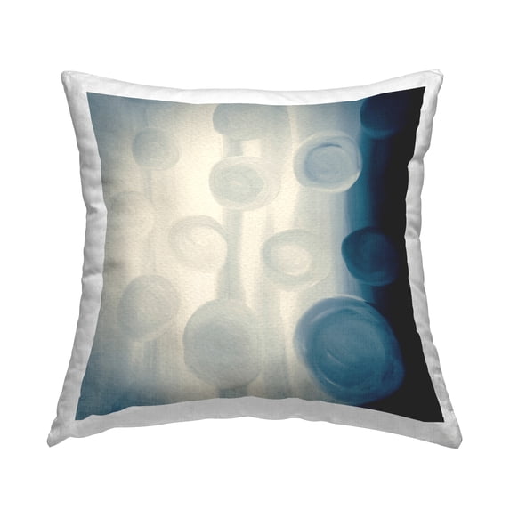 Stupell Industries Rich Blue Abstract Circles Shapes Design Design by Amy Brinkman Throw Pillow