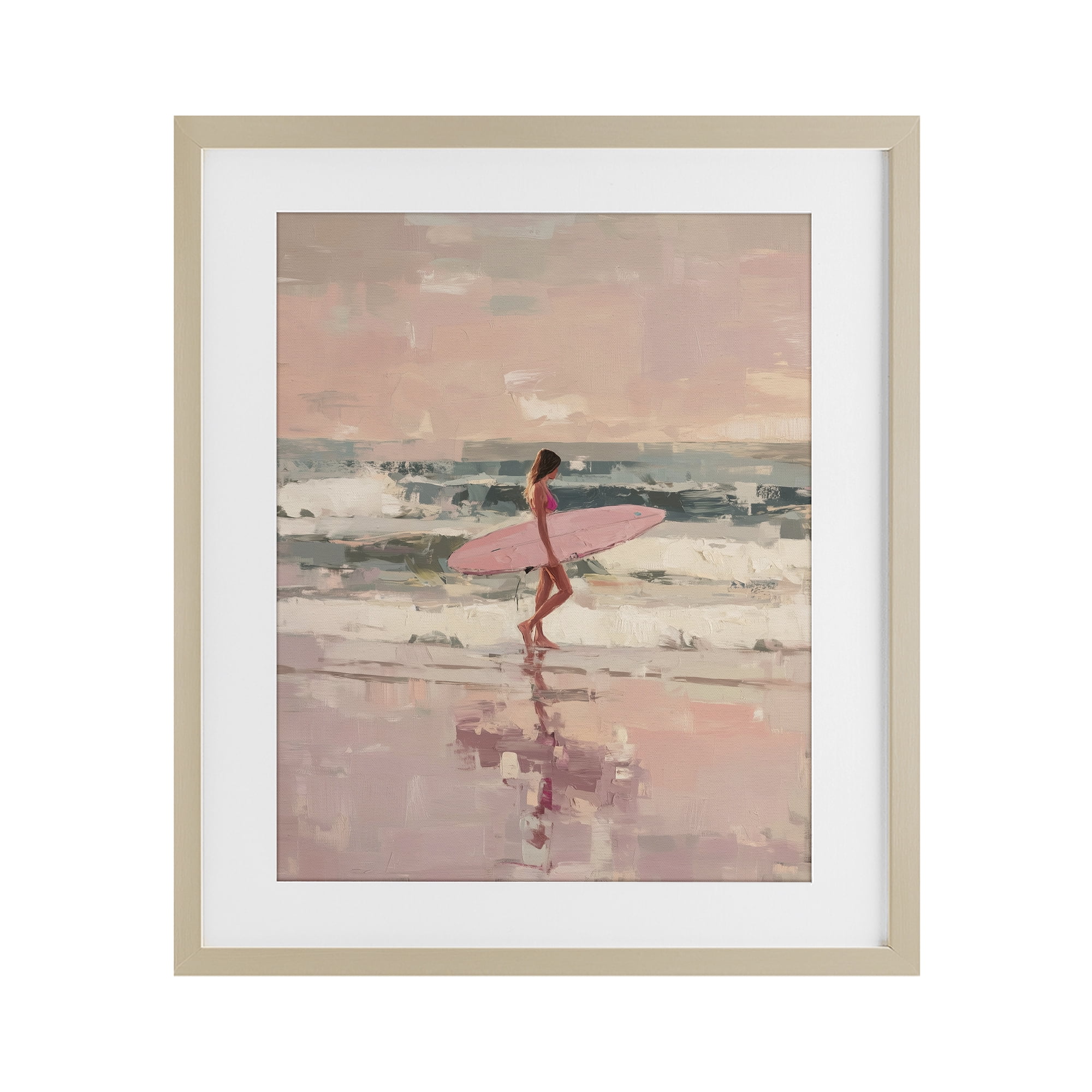 Stupell Industries Rider Of The Waves Birch Framed Print Under Glass, design by Svetlana Aleynikova