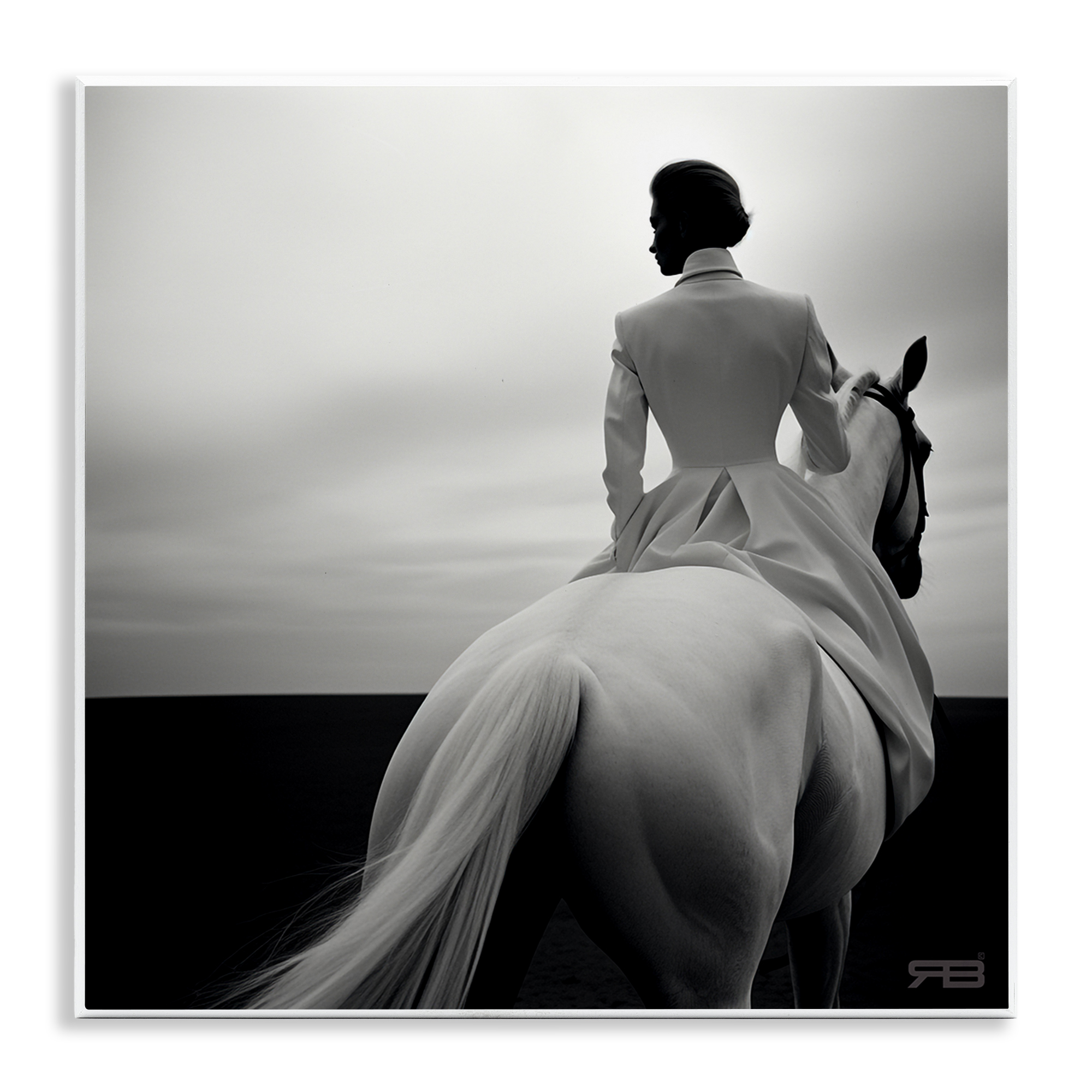 Stupell Industries Riding Horse into Horizon People Painting Unframed Art Print Wall Art, 12 x 12