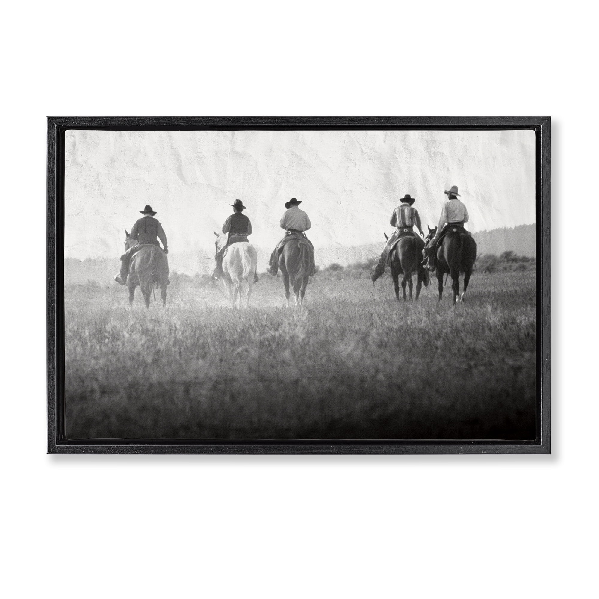 Stupell Industries Riding Toward The Horizon Black Framed Floater Canvas Wall Art, design by Superstock