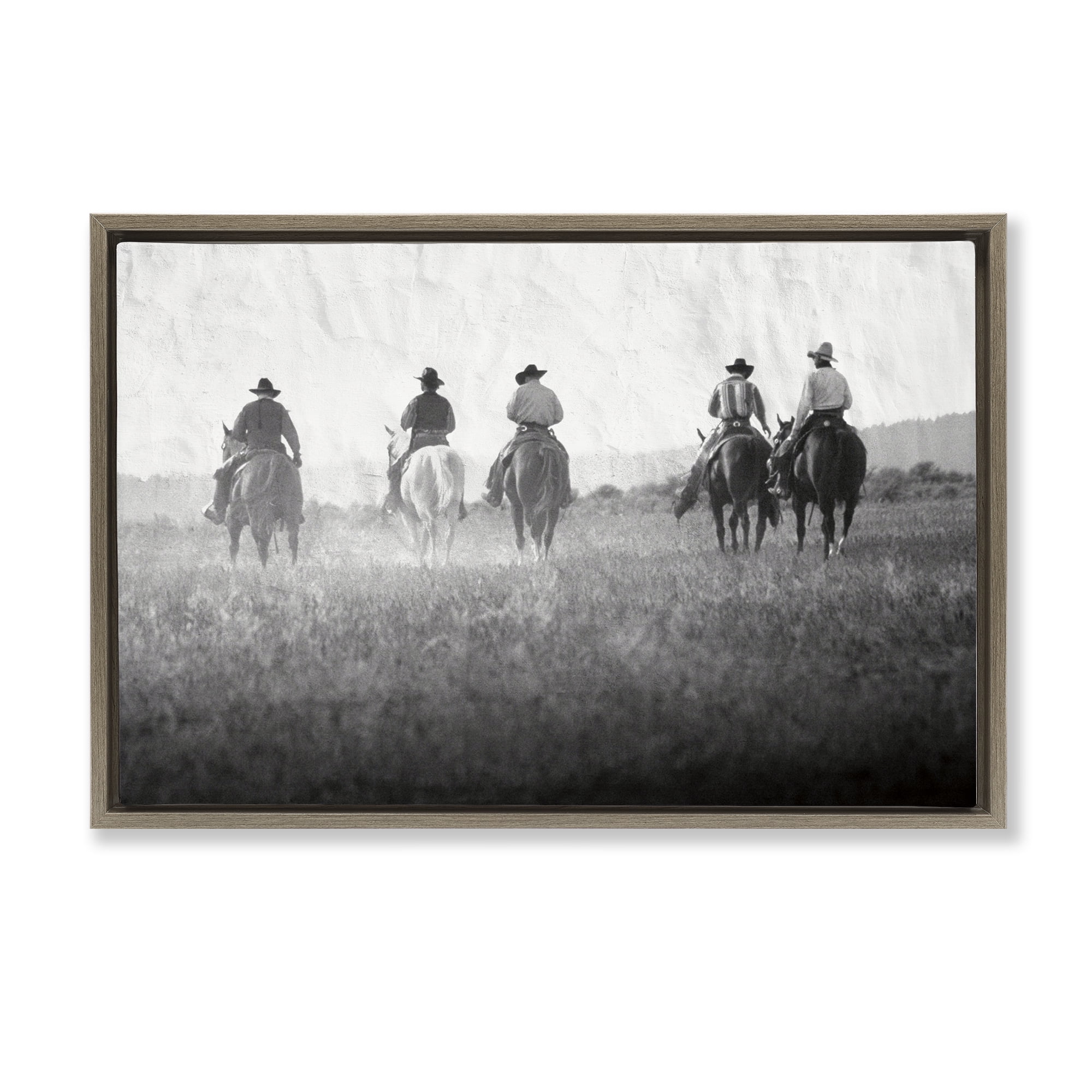 Stupell Industries Riding Toward The Horizon Brown Framed Floater Canvas Wall Art, design by Superstock