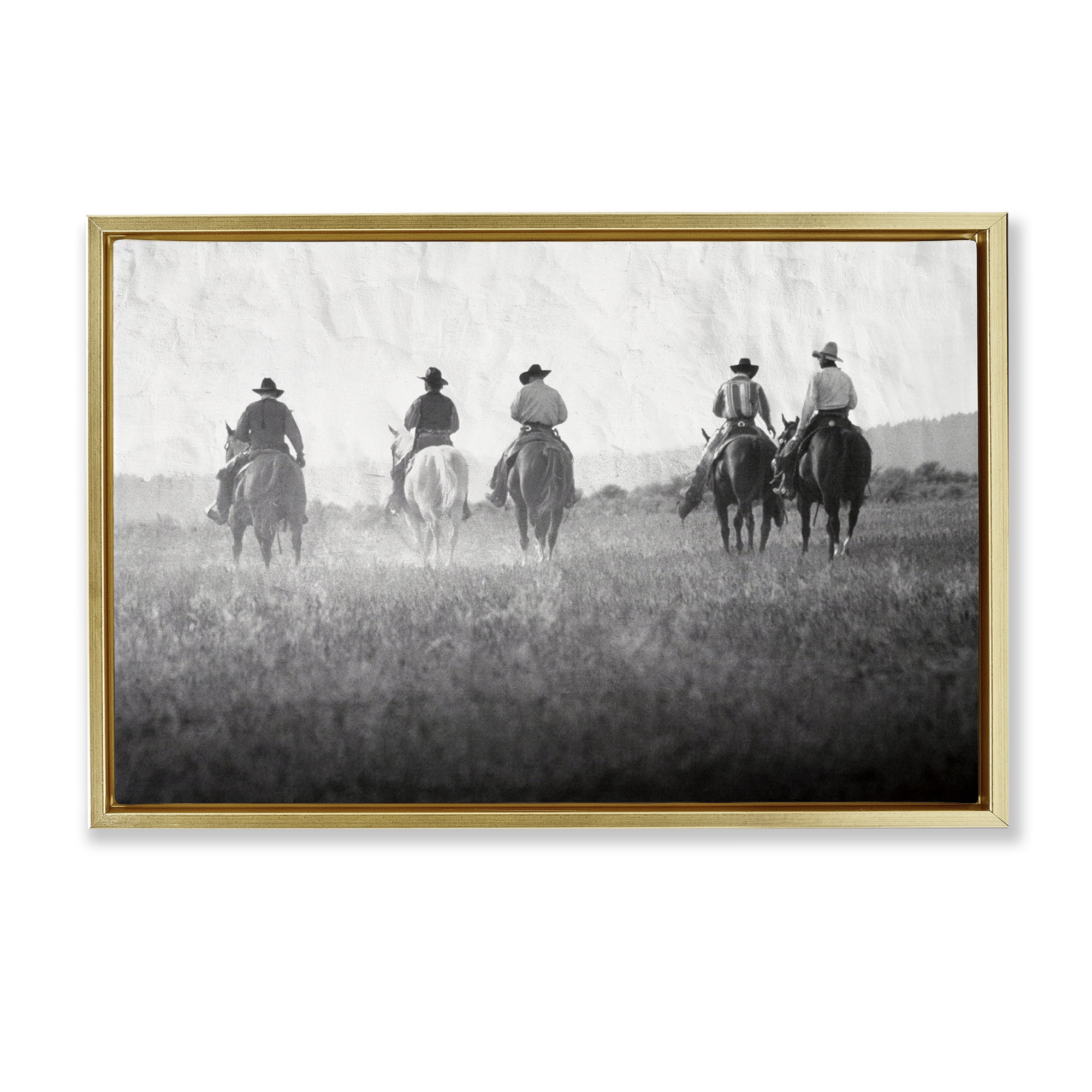 Stupell Industries Riding Toward The Horizon Gold Framed Floater Canvas Wall Art, design by Superstock
