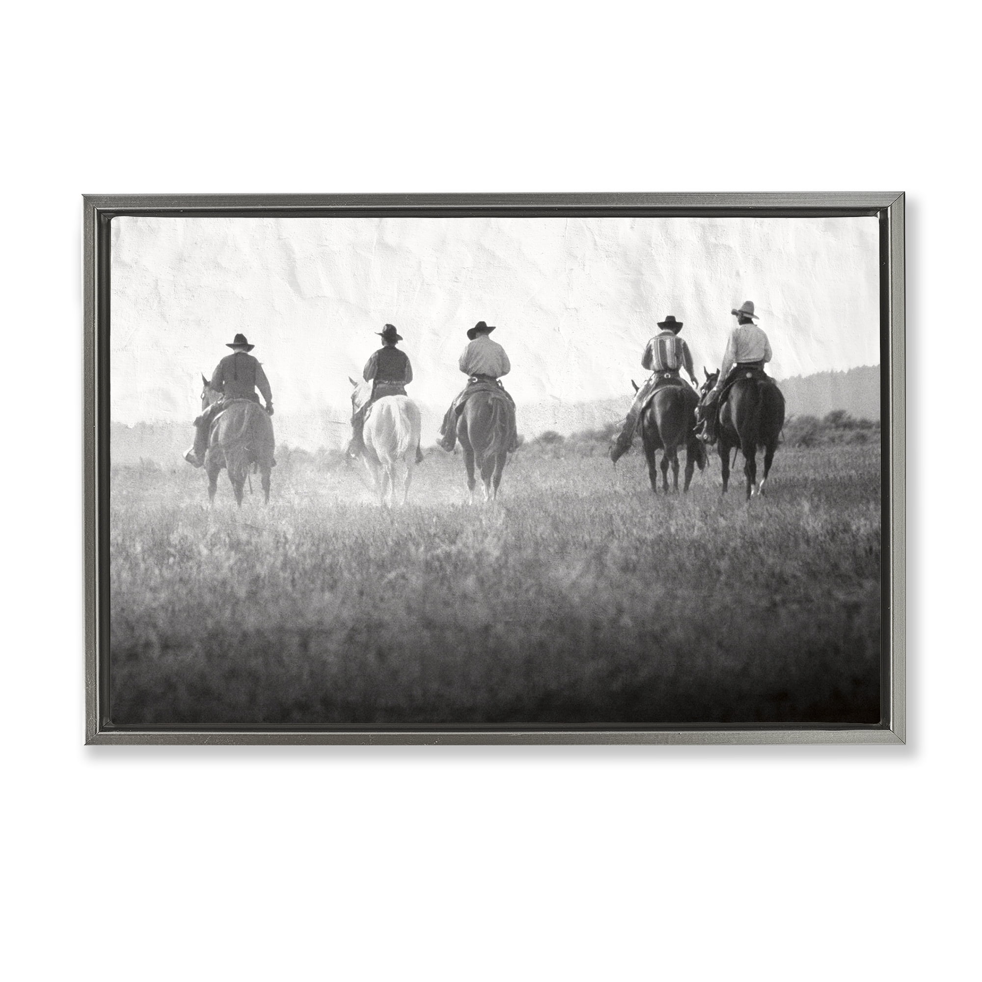 Stupell Industries Riding Toward The Horizon Gray Framed Floater Canvas Wall Art, design by Superstock