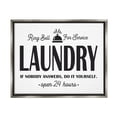 thumbnail image 1 of Stupell Industries Ring Bell Laundry Signage Vintage Text Style Graphic Art Luster Gray Floating Framed Canvas Print Wall Art, Design by Lettered and Lined, 1 of 5