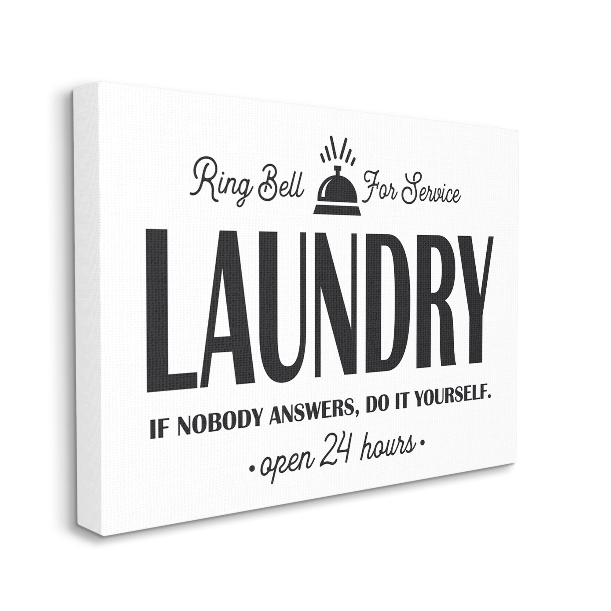 Stupell Industries Ring Bell for Service Sign Sassy Laundry Phrase, 16 x 20, Designed by Lettered and Lined