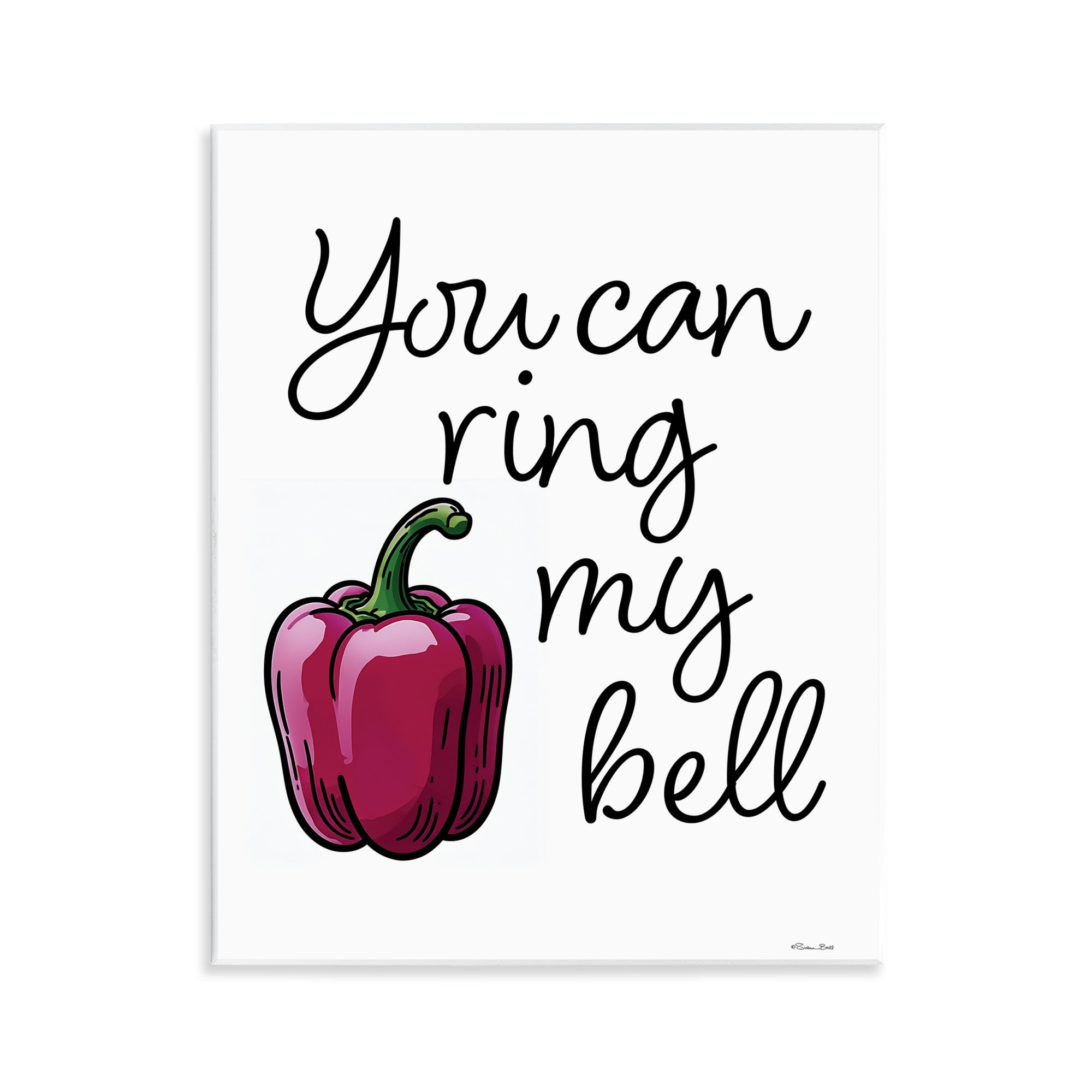 Stupell Industries Ring My Bell Pepper Wall Plaque Art, design by Susan Ball