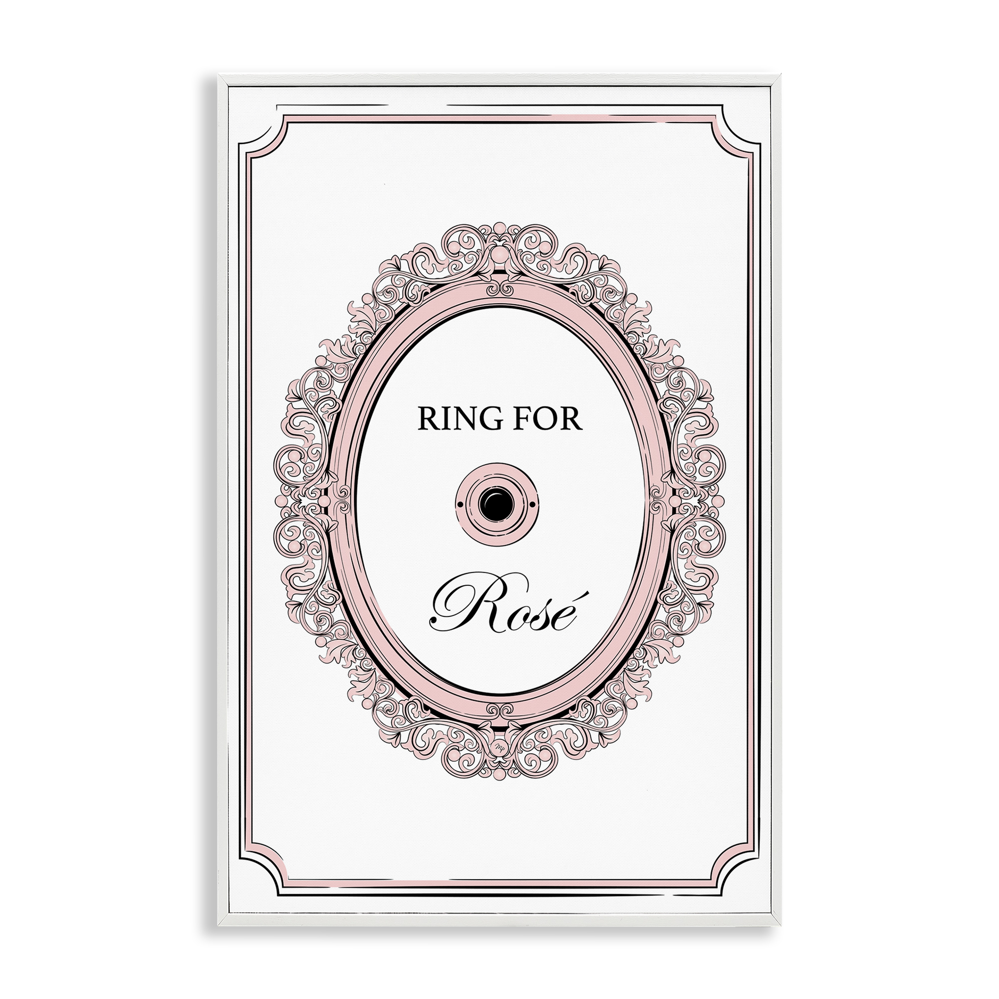 Stupell Industries Ring for Rose Food & Beverage Painting White Framed Art Print Wall Art, 20 x 30