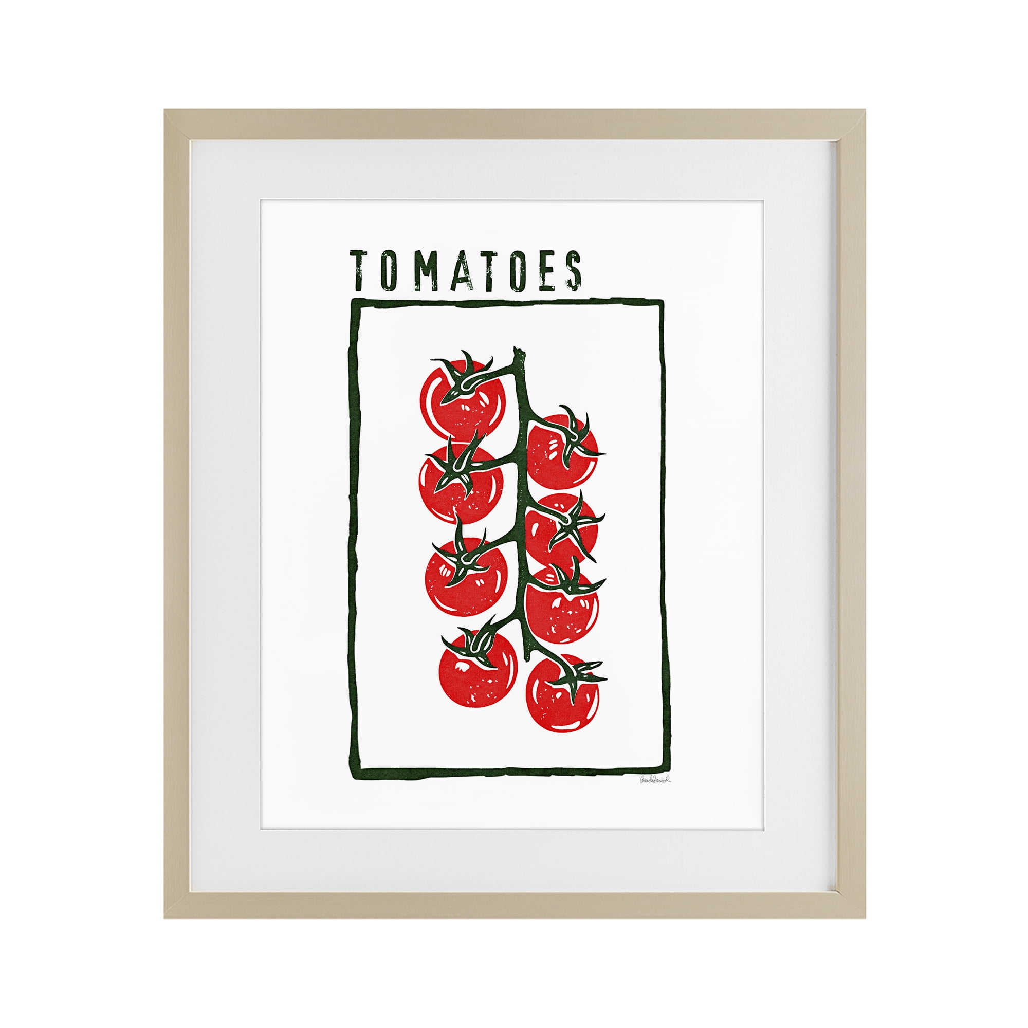 Stupell Industries Ripe Tomatoes Cluster Birch Framed Print Under Glass, design by Amanda Greenwood