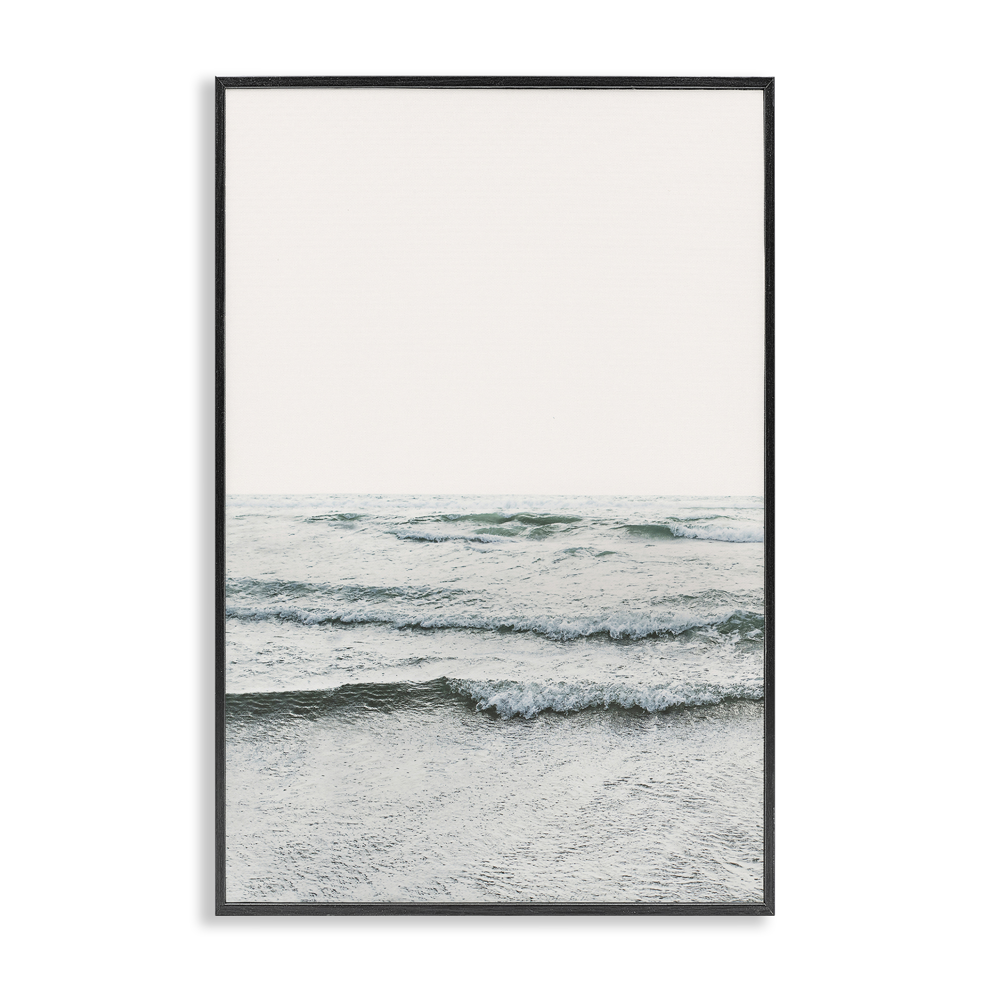 Stupell Industries Rippling Ocean Tide Nautical & Beach Photography Black Framed Art Print Wall Art, 16 x 24