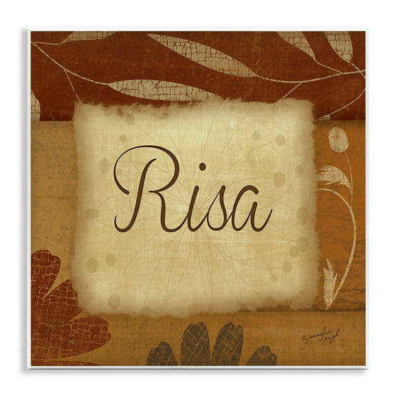 Stupell Industries Risa con Flores Tradicionales Typography and Symbols Painting Unframed Art Print Wall Art, 12 x 12