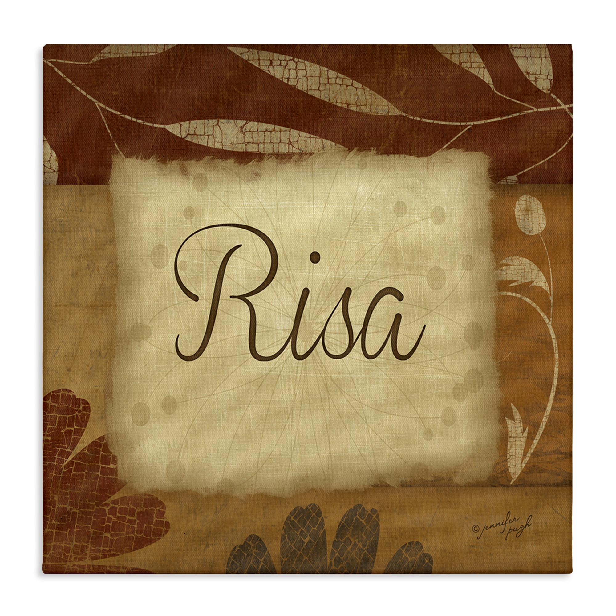 Stupell Industries Risa con Flores Tradicionales Typography and Symbols Painting Wrapped Canvas Art Print Wall Art, 36 x 36