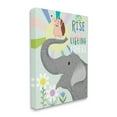 thumbnail image 1 of Stupell Industries Rise By Lifting Others Sentiment Elephant Hedgehog Flowers, 36 x 48, Designed by Arrolynn Weiderhold, 1 of 5