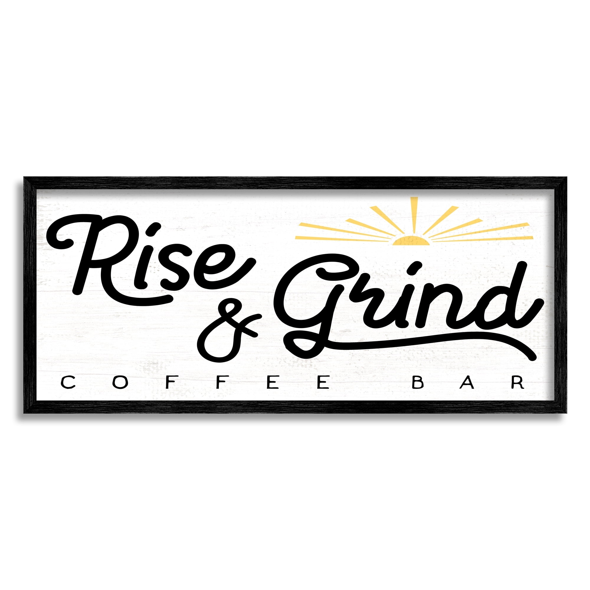 Bar Rise Sign Stupell Industries Rise & Grind Coffee Bar Sign - Sunrise - 30 x 13 ...