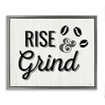 thumbnail image 1 of Stupell Industries Rise & Grind Coffee Beans Food & Beverage Painting Gray Floater Framed Canvas Art Print Wall Art, 21 x 17, 1 of 10