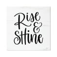 thumbnail image 1 of Stupell Industries Rise & Shine Calligraphy Script Rustic Birch Pattern Graphic Art Gallery Wrapped Canvas Print Wall Art, Design by Imperfect Dust, 1 of 5