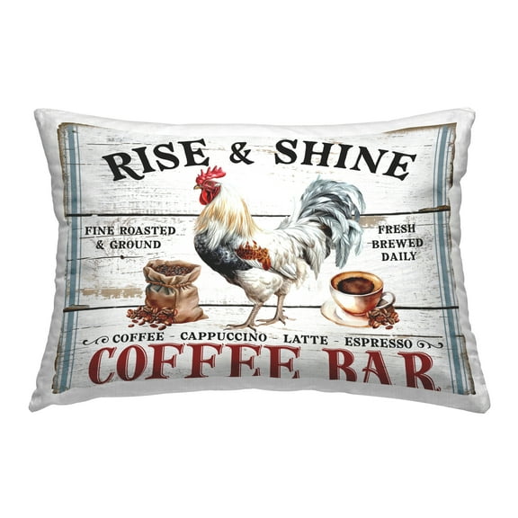 Stupell Industries Rise & Shine Coffee Bar Decorative Printed Throw Pillow Design by Creatif Belle.