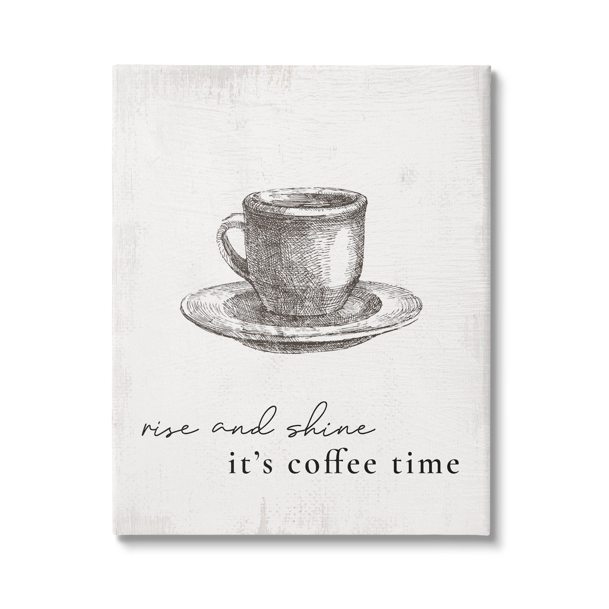 Stupell Industries Rise and Shine Coffee Time Morning Inspirational Phrase,24 x 30, Design by Daphne Polselli