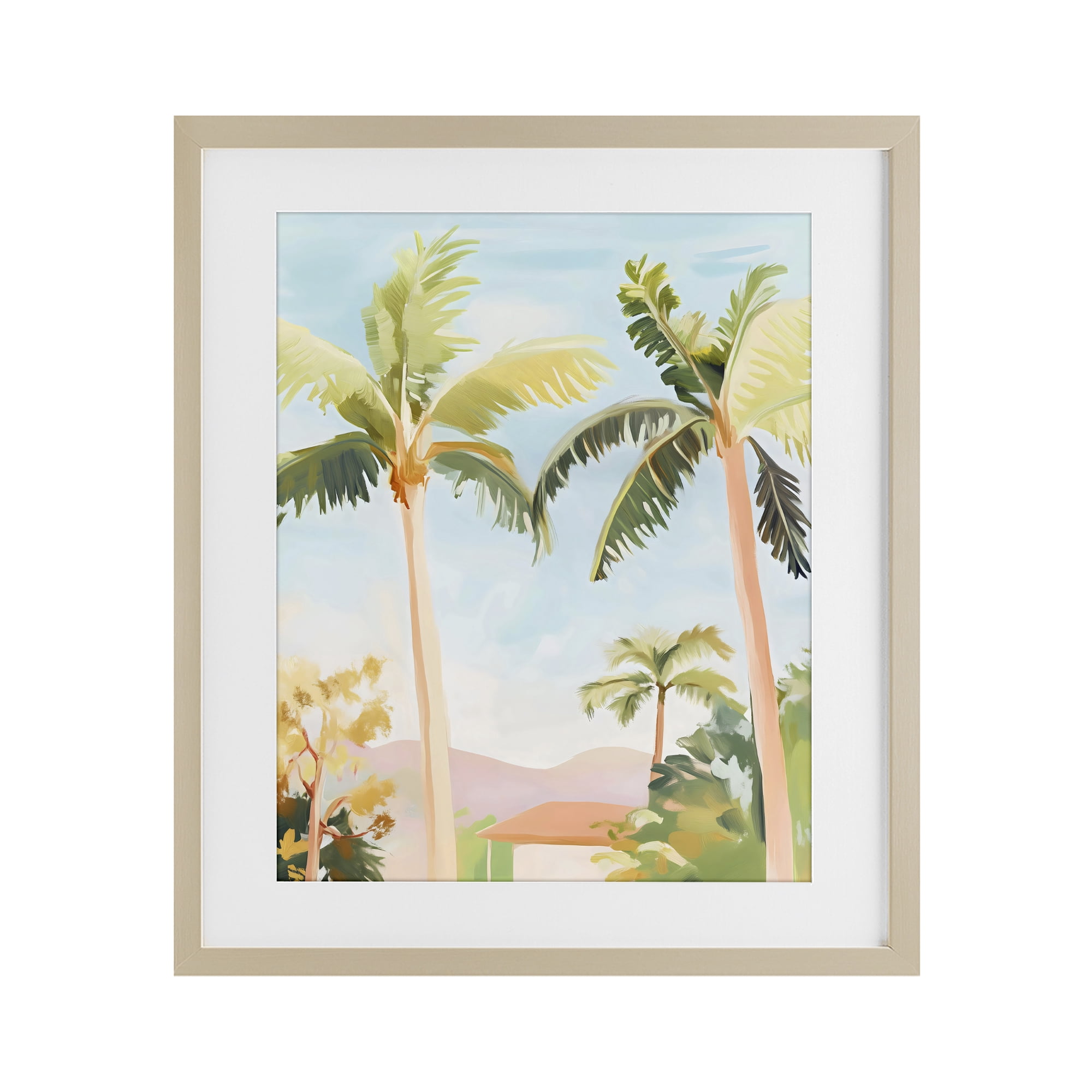 Stupell Industries Rising Above Tropical Palms Birch Framed Print Under Glass, design by The Prints Vibe