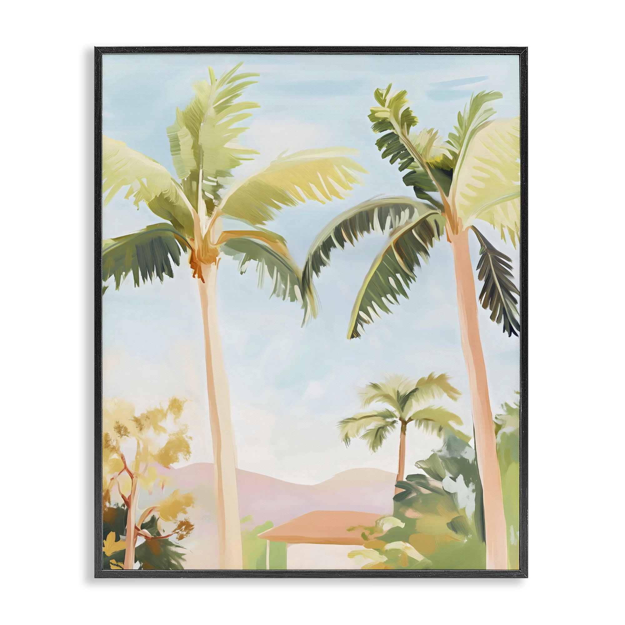 Stupell Industries Rising Above Tropical Palms Black Framed Giclee Art, design by The Prints Vibe