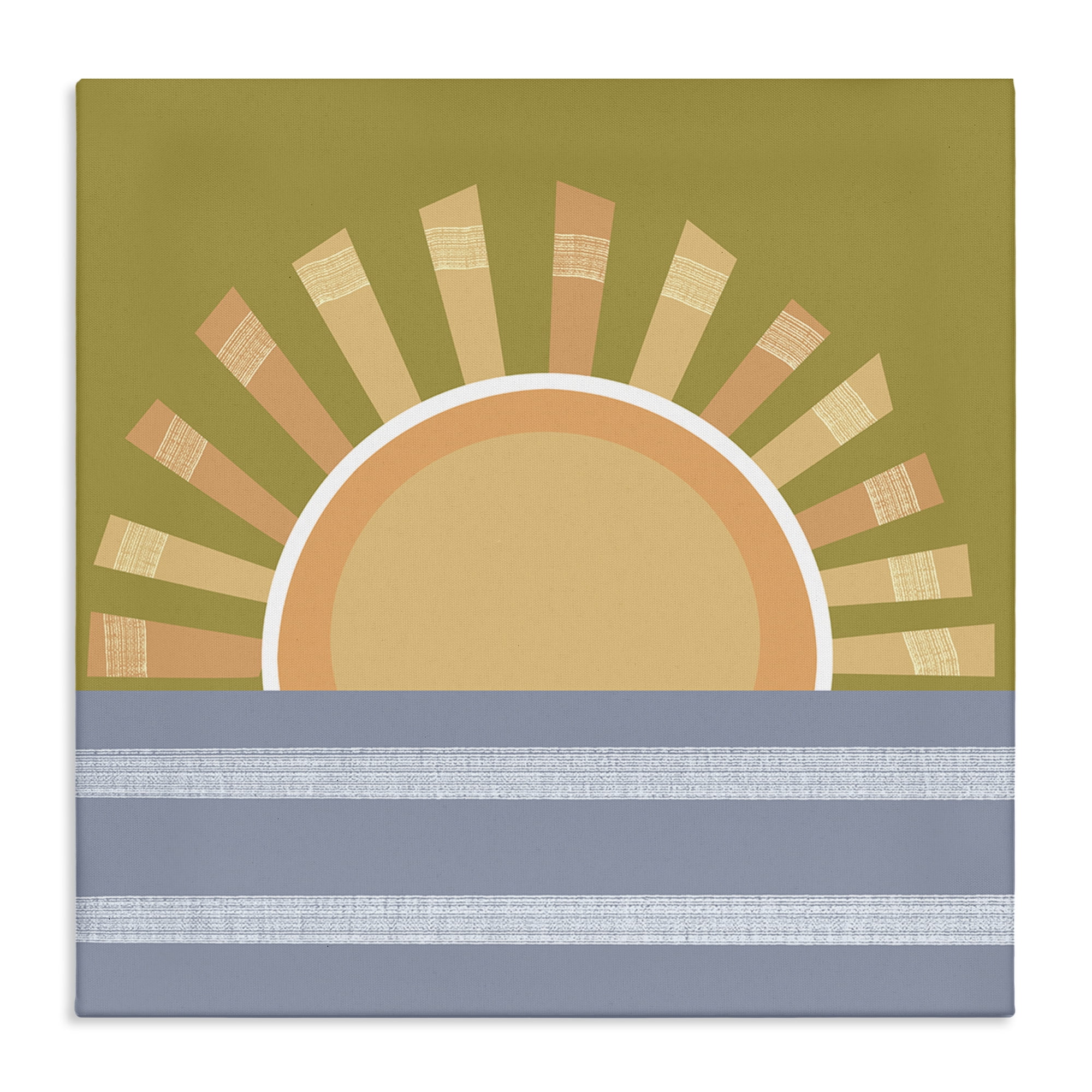 Stupell Industries Rising Sun Over Ocean Landscape & Nature Painting Wrapped Canvas Art Print Wall Art, 30 x 30