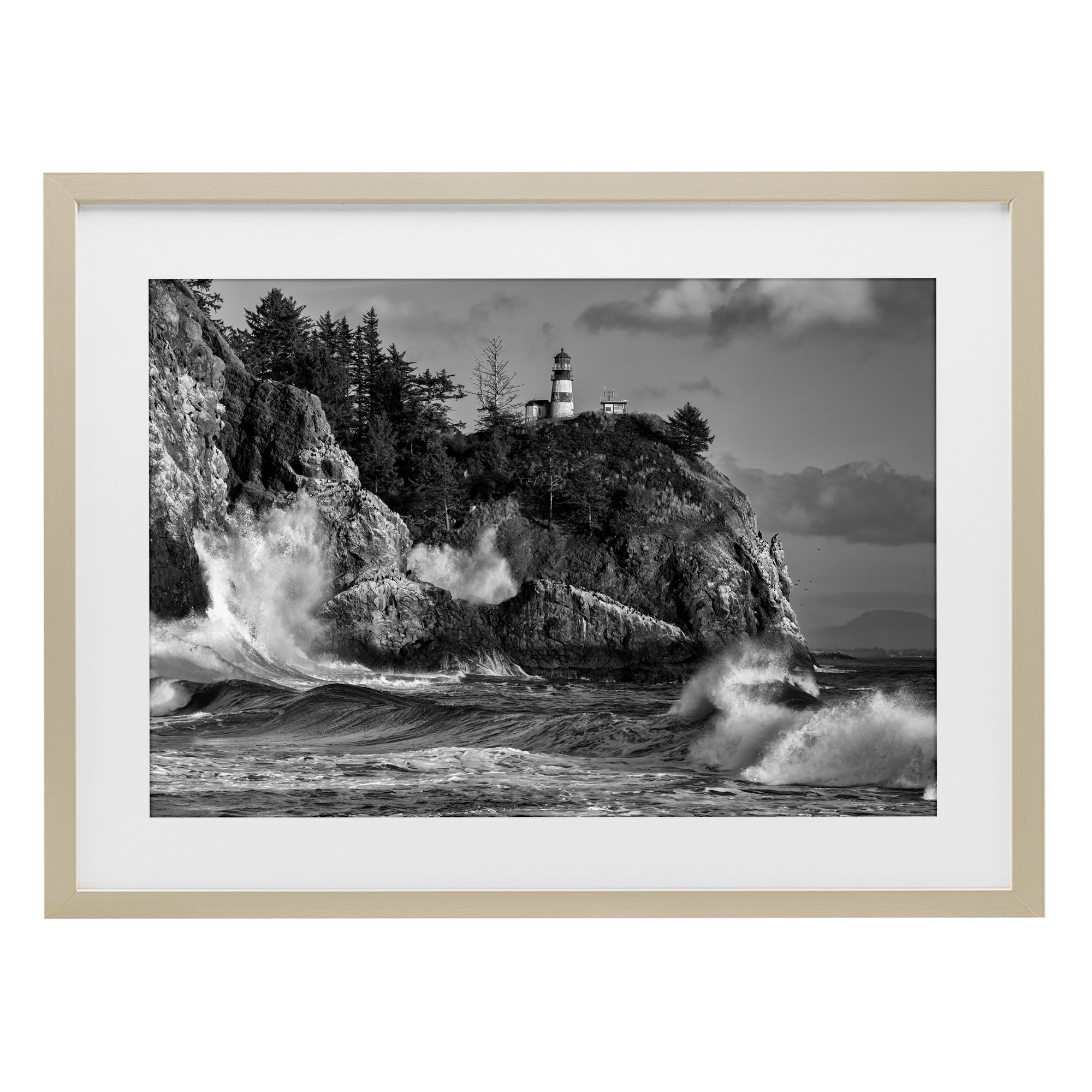 Stupell Industries Rising Tide at Cape Birch Framed Print Under Glass, design by Rick Berk