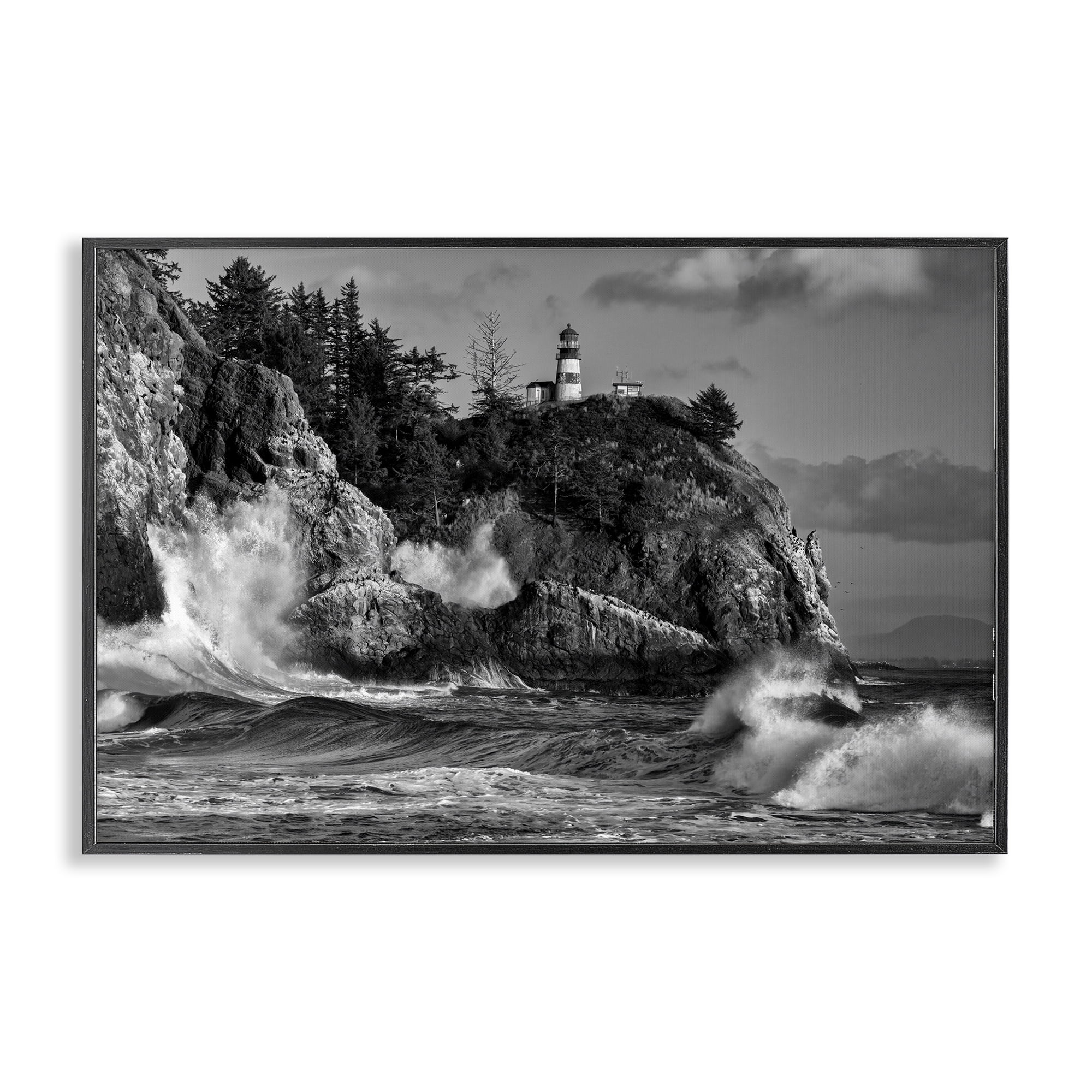Stupell Industries Rising Tide at Cape Black Framed Giclee Art, design by Rick Berk