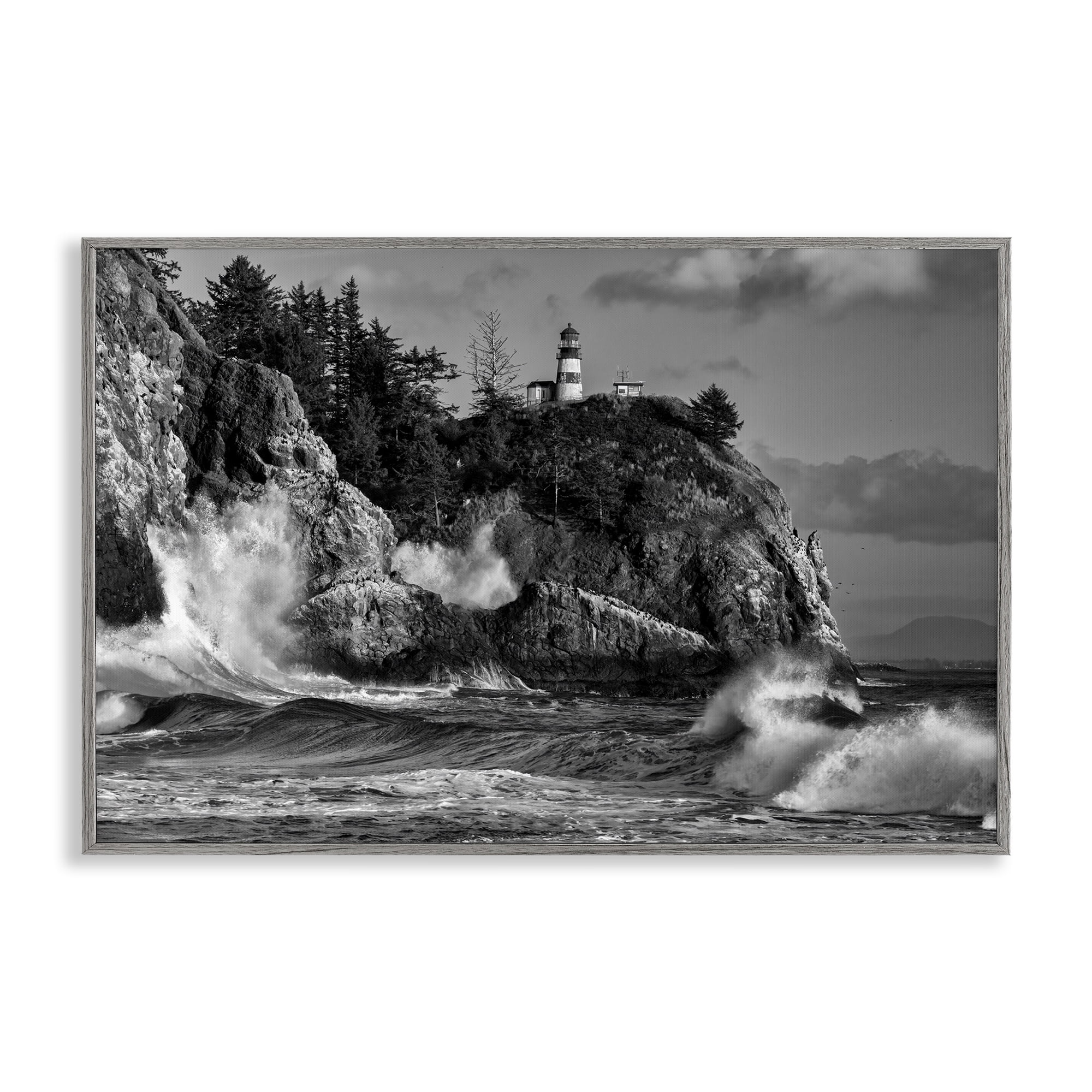 Stupell Industries Rising Tide at Cape Gray Framed Giclee Art, design by Rick Berk