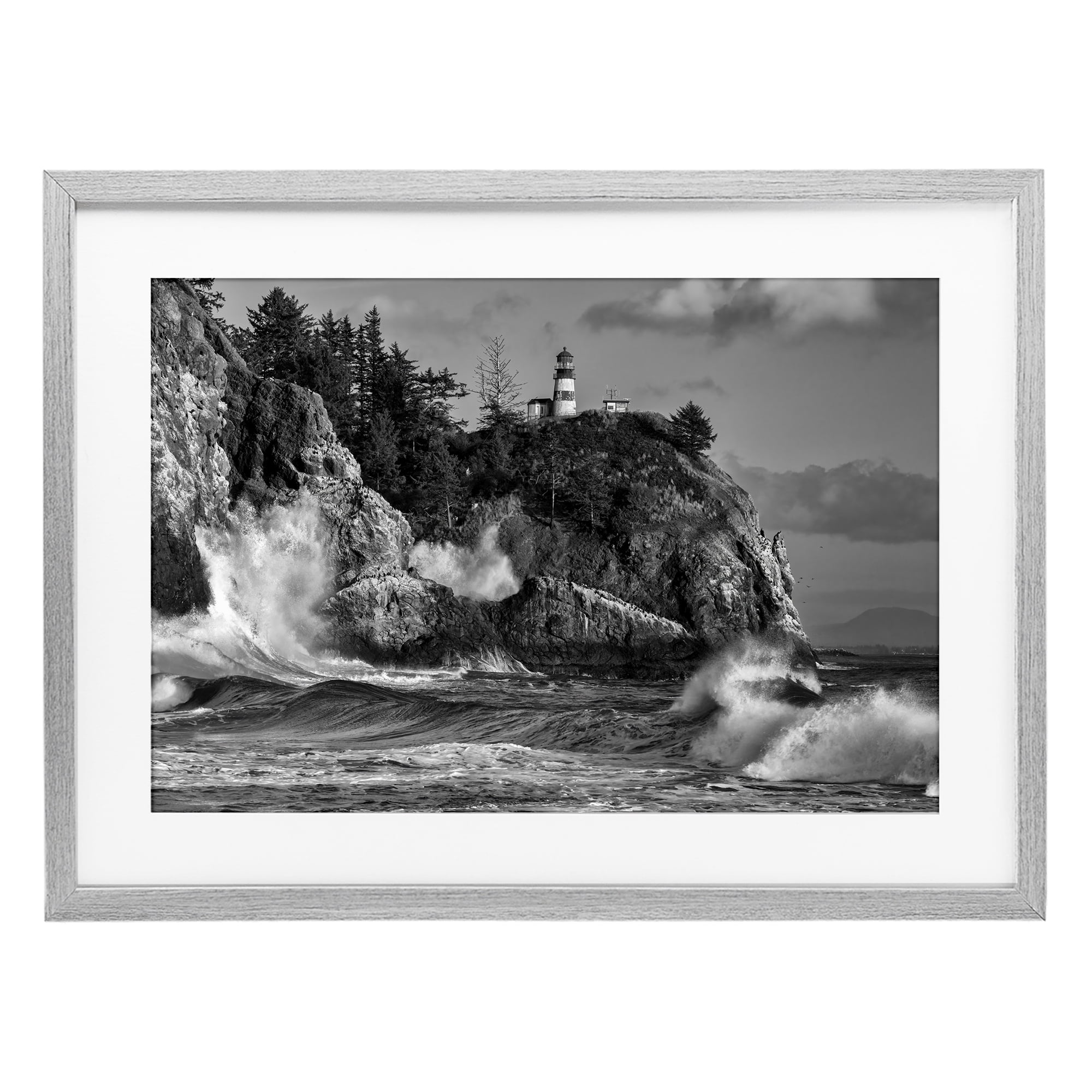 Stupell Industries Rising Tide at Cape Gray Framed Print Under Glass, design by Rick Berk