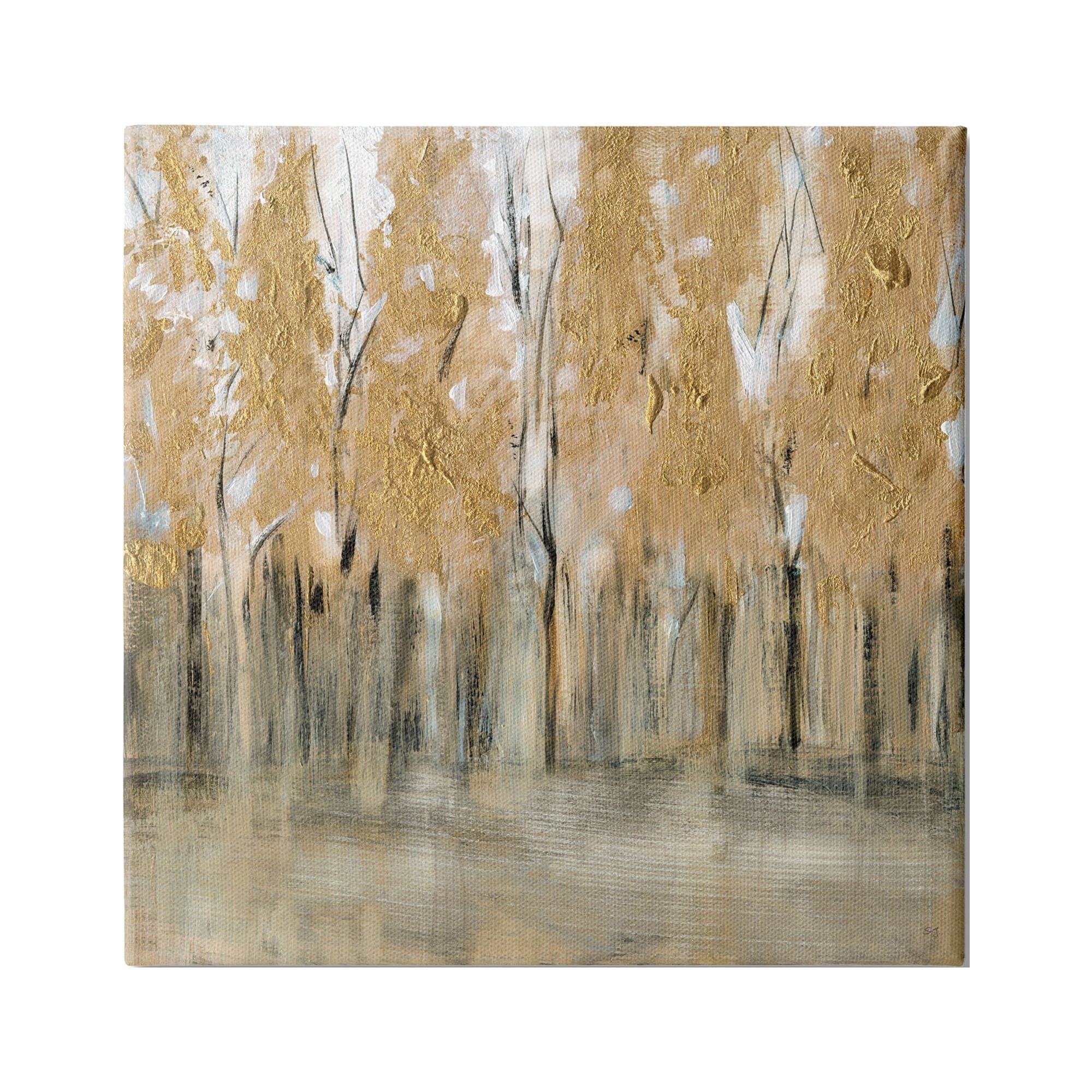 Stupell Industries Rising Tree Forest Abstract Nature Landscape Brown Grey, 24 x 24, Design by Susan Jill