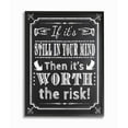 thumbnail image 1 of Stupell Industries Risk Black and White Inspirational Word Chalk Drawing Design Framed Giclee Texturized Art by ALI Chris, 1 of 3