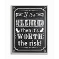 thumbnail image 1 of Stupell Industries Risk Black and White Inspirational Word Chalk Drawing Design Gray Farmhouse Rustic Framed Giclee Texturized Art by ALI Chris, 1 of 3