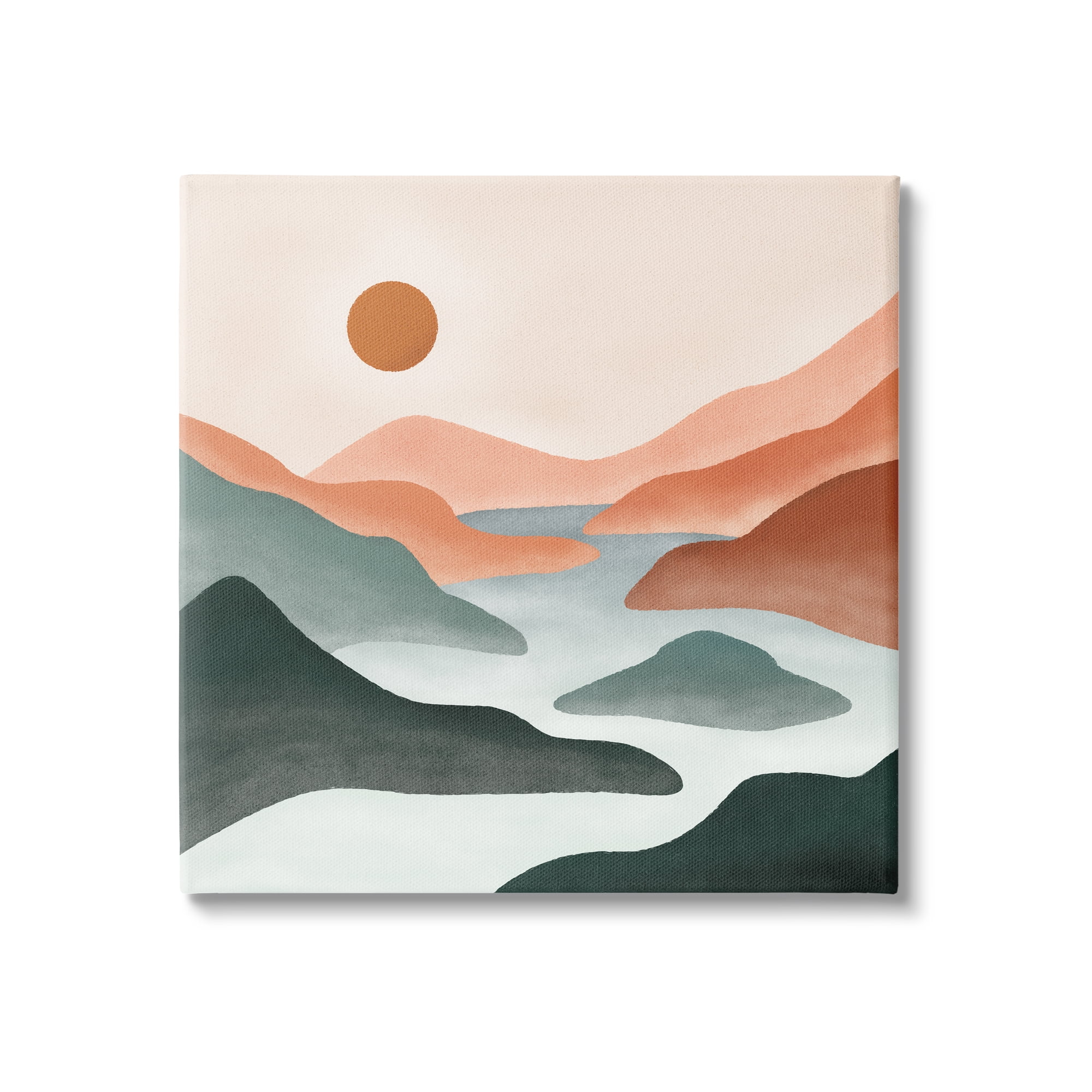 Modern Valley Landscape Graphic Art Canvas Print, 17 x 17