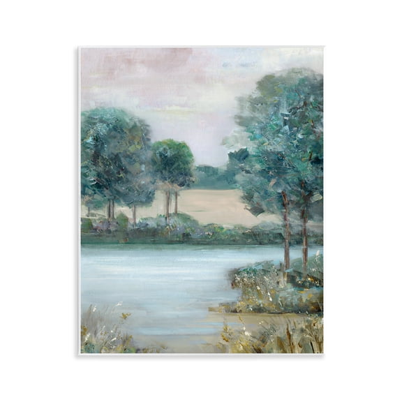 Stupell Industries River Marsh in Forest Landscape & Nature Painting Unframed Art Print Wall Art, 11 x 14